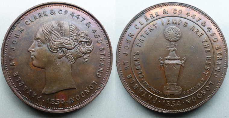 Strand John Clark & Co 1854 penny